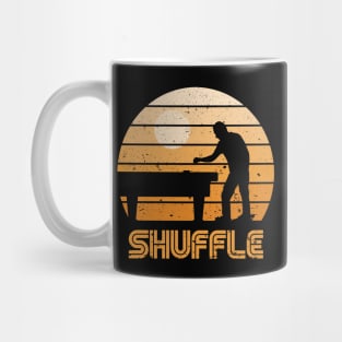 Retro Sunset Shuffleboard Table Mug